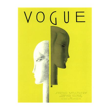 VOGUE FEBRUARY 20 1929 FASHION ABSTRACT FRAMED WALL ART | 51 x 41 CM.