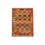 VIBRANT VEGY KILIM RUG | HANDWOVEN DIAMOND KILIM | 1.19 × 0.84 M
