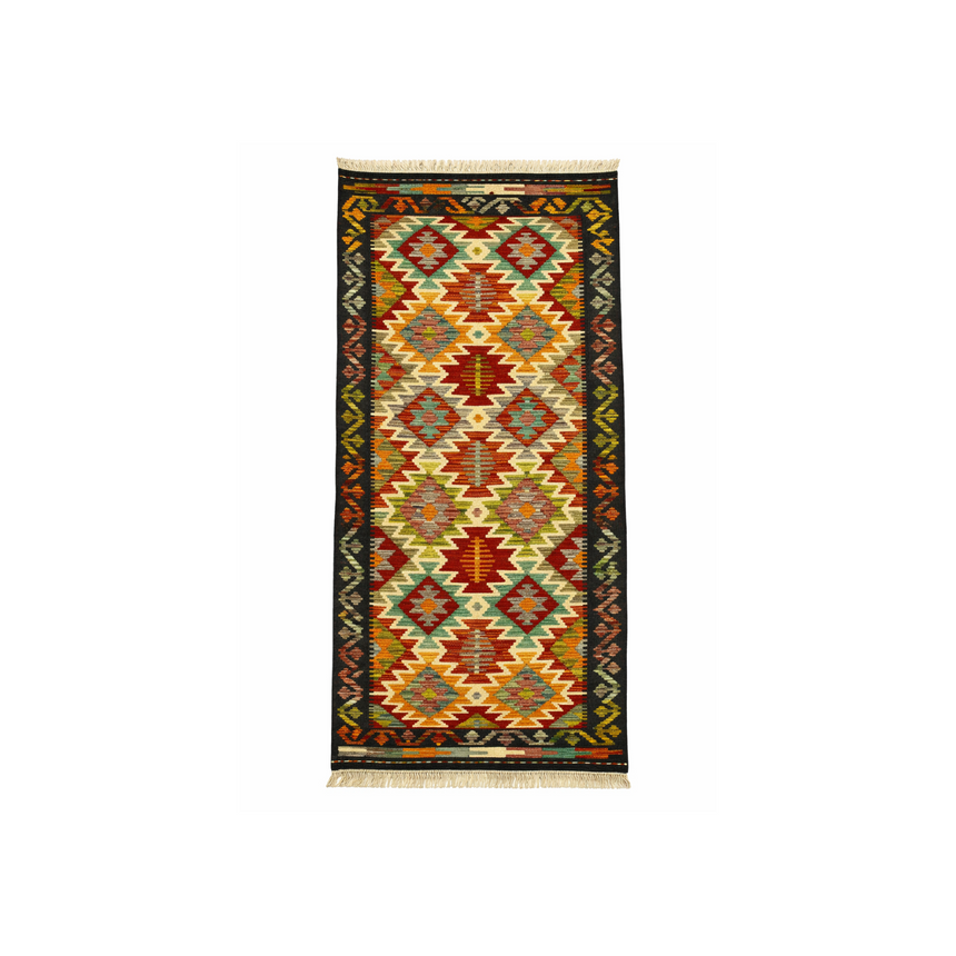 FLAT WEAVE VEGY KILIM RUG | 2.01 × 0.81 M