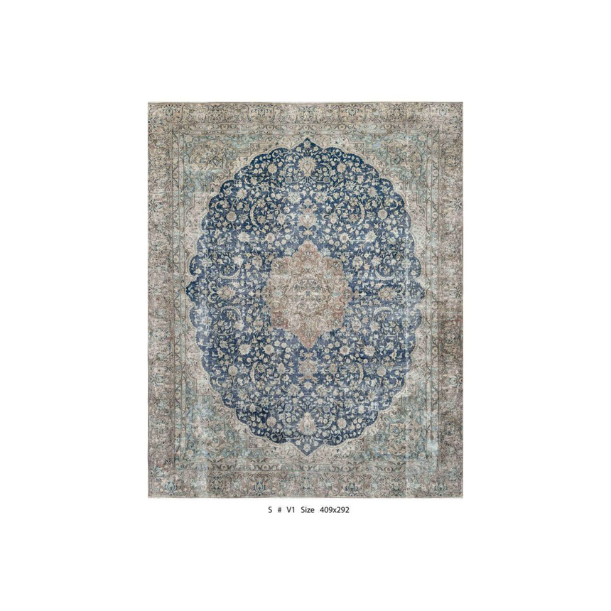 KERMAN WHITEWASH VINTAGE RUG | 4.09 × 2.92 M
