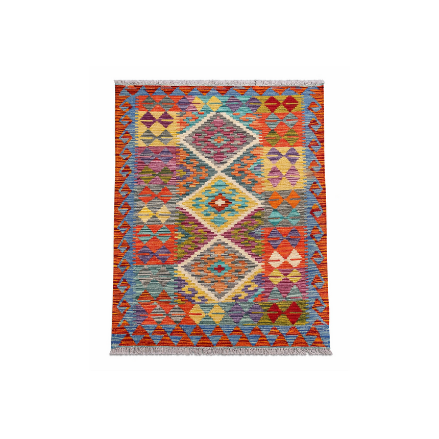 FLAT WEAVE VEGY KILIM RUG | 1.24 × 0.90 M