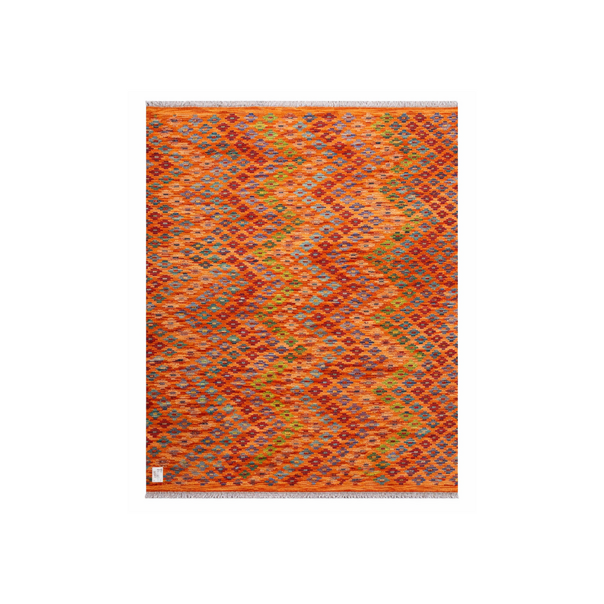FLAT WEAVE VEGY KILIM RUG | HANDMADE GEOMETRIC KILIM | 1.24 x 0.90 M