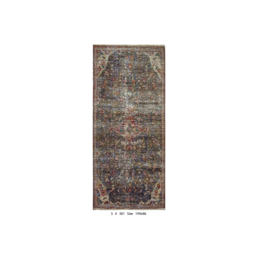 VINTAGE SHERAZI PERSIAN RUNNER RUG | 1.99×0.86 M