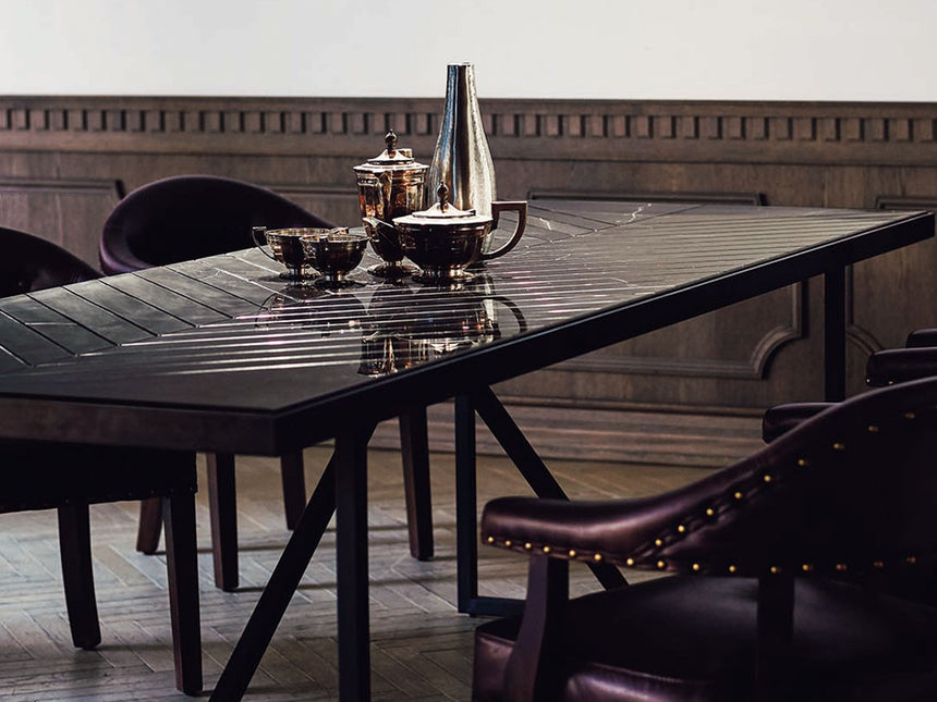 ARROW MARBLE DINING TABLE | 249 x 91 x 76 CM.