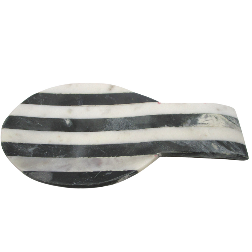FINELY  CRAFTED MARBLE SPPON REST | 10.75" x 5.5" x 0.75"