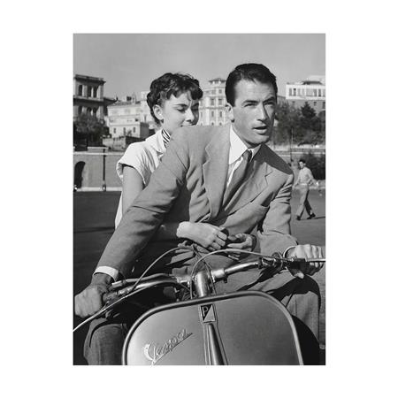 AUDREY HEPBURN AND GREGORY PECK BLACK AND WHITE FRAMED WALL ART | 82 x 61
