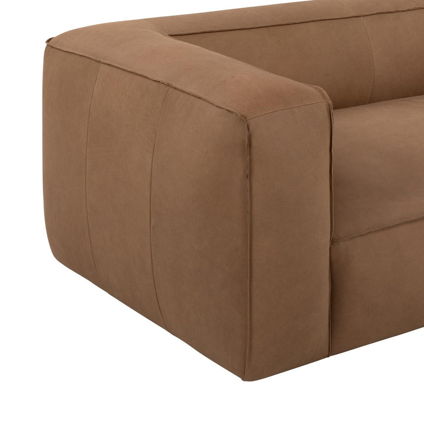 RAW DIVA SOFA IN UTAH TABACCO | 250 x 102 x 70 CM.