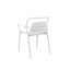 MIA OUTDOOR CHAIR WHITE | 80 x 53 x 60 CM.
