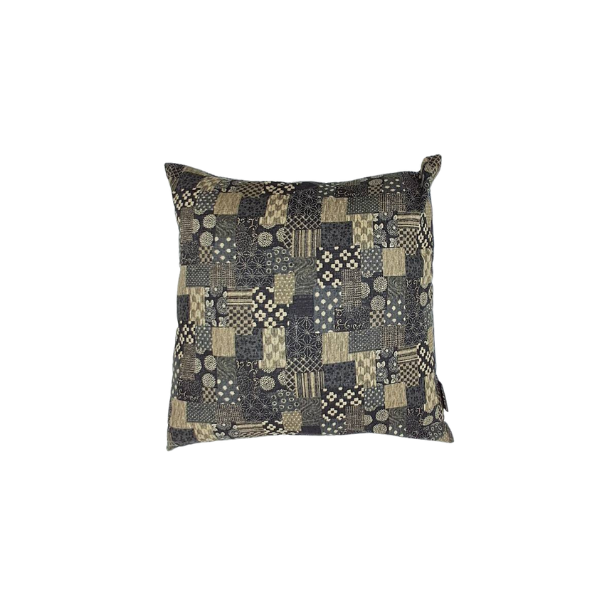 KYOTO CUSHION COVER BORO FABRIC BLACK | 50 x 50 CM.