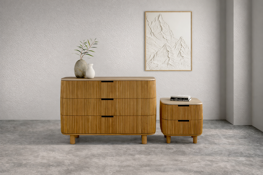 CURVE SIDEBOARD 3 DRAWERS | 100 x 45 x 80 CM.