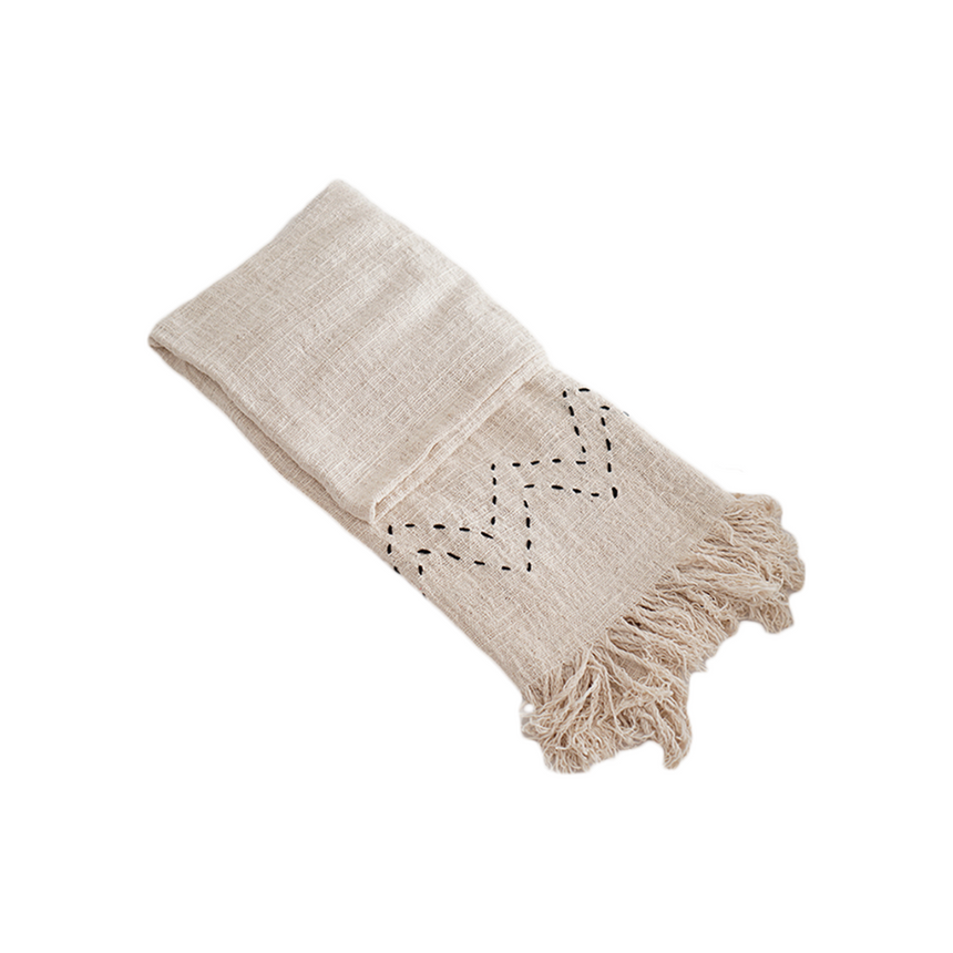 THROW ZIGZAG NATURAL | 235 x 130 CM.