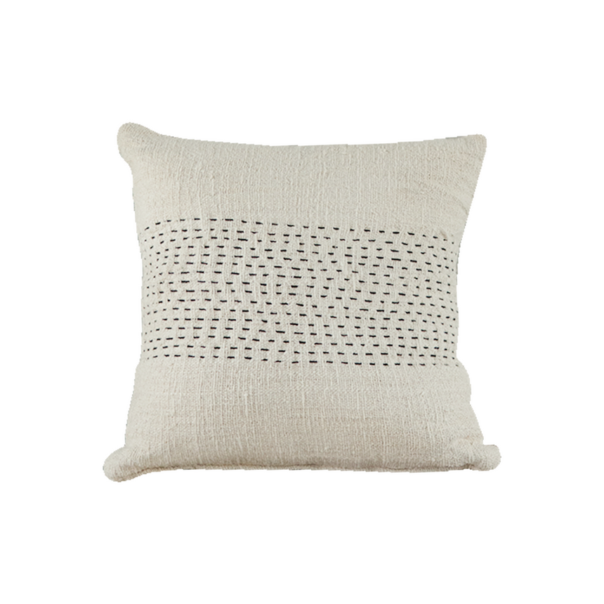 STITCH KENUR NATURAL SQUARE CUSHION | 50 x 50 CM.