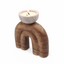 ARCH WOOD CANDLE BOWL | 6.75" × 6" × 3"