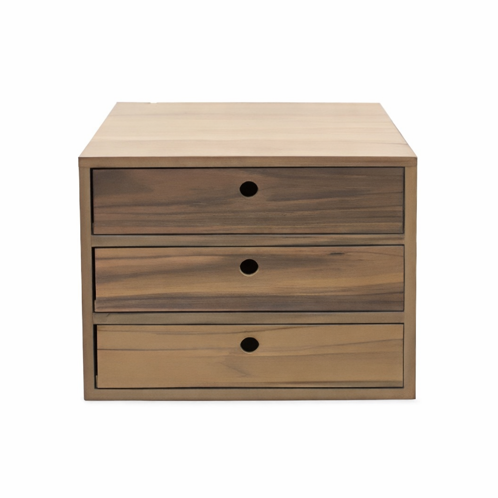 BOX STORAGE UNIT - 3 DRAWERS | 41 × 29 × 35 CM. – Pagoda & Co.
