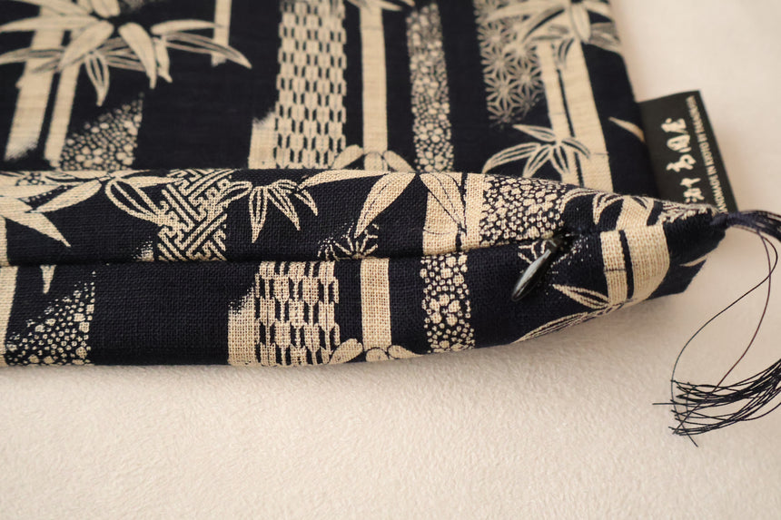 KYOTO CUSHION COVER AIZOME - FU TAKE BAMBOO  | 50 x 50 CM.