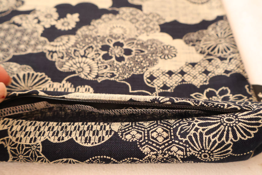 KYOTO CUSHION COVER AIZOME - FU KUMOTORI  | 50 x 50 CM.