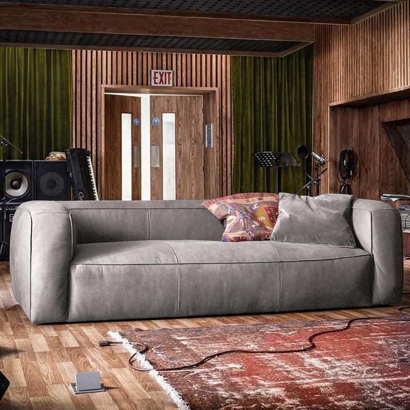 RAW DIVA SOFA IN UTAH SMOKE | 250 x 102 x 70 CM.