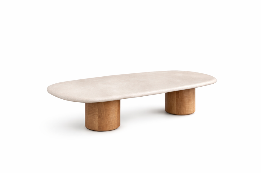 MIAMI COFFEE TABLE WOODEN LEGS | 140 x 70 x 35