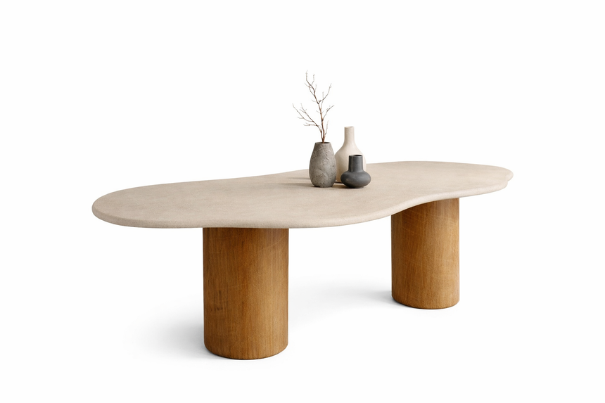 MIAMI DINING TABLE WOODEN LEGS | 240 x 120 x 77 CM.