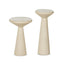 RAVINE CONCRETE ACCENT TABLE , SET OF 2 | DIA. 21.5 x 51 / 27 x 42 CM.