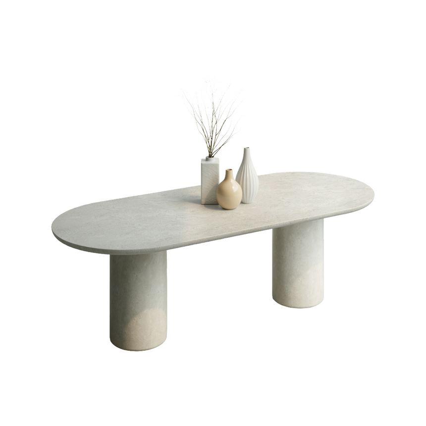 MIAMI OVAL TABLE LIGHT SAND | 240x100x77 CM.