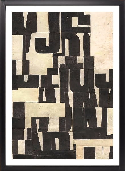 TYPE 1 CONTEMPORARY ABSTRACT FRAMED WALL ART | 71 x 51 CM.