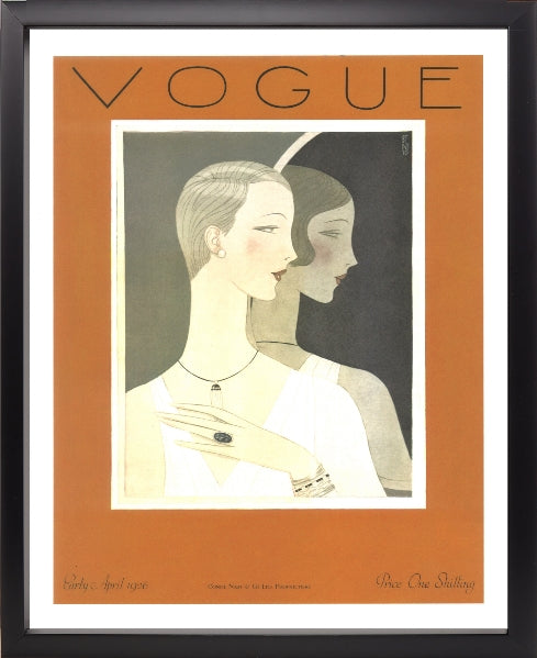 VOGUE APRIL 1926 FASHION ABSTRACT FRAMED WALL ART | 51 x 41 CM.