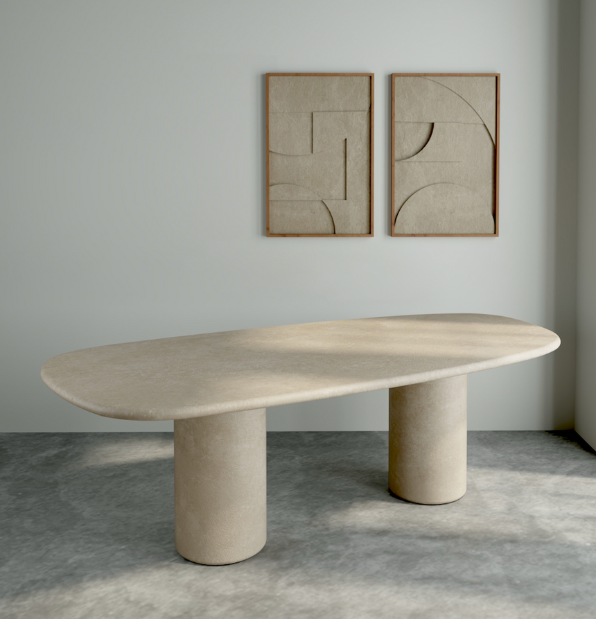 MIAMI DINING TABLE - LIGHT SAND | 240 x 115 x 77 CM.