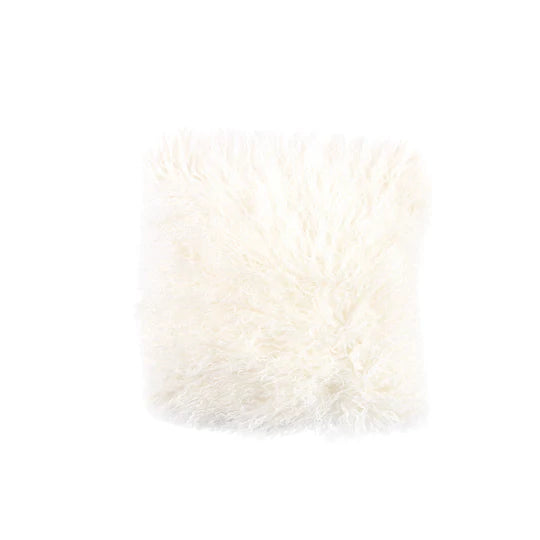 Tibetan Sheepskin Cushion • Ivory | 40 x 40 CM.
