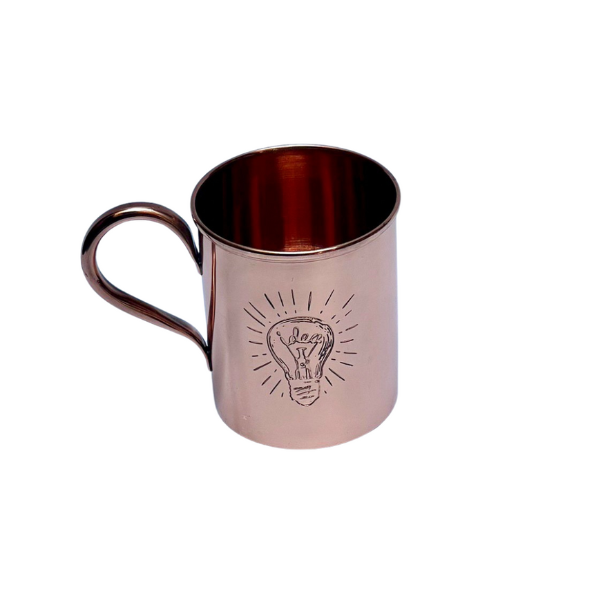 SOLID COPPER MULE MUGS WITH ENGRAVING "IDEA"  | 8.5 x 8.75 cm.
