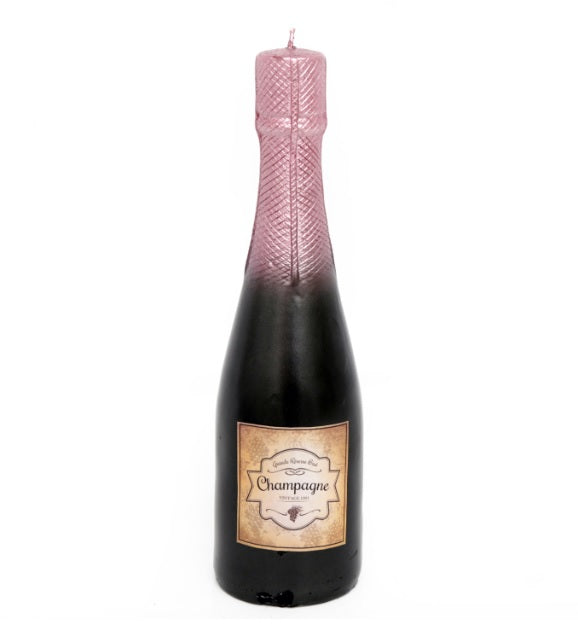 PINK CHAMP BOTTLE CANDLE | 7 x 25  cm.