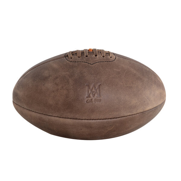 VINTAGE RUGBY BALL BROWN LEATHER | 31 CM.