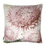 Velvet cushion cover w/piping – pink flower #LA138