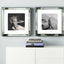 SEAN CONNERY, ASTON MARTIN BLACK AND WHITE FRAMED WALL ART (16 X 16")