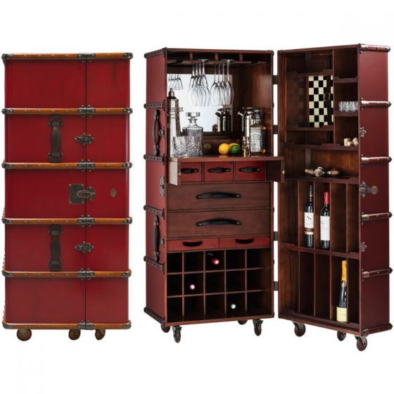 STATEROOM BAR CHINESE RED | 59 x 62 x 147 CM.