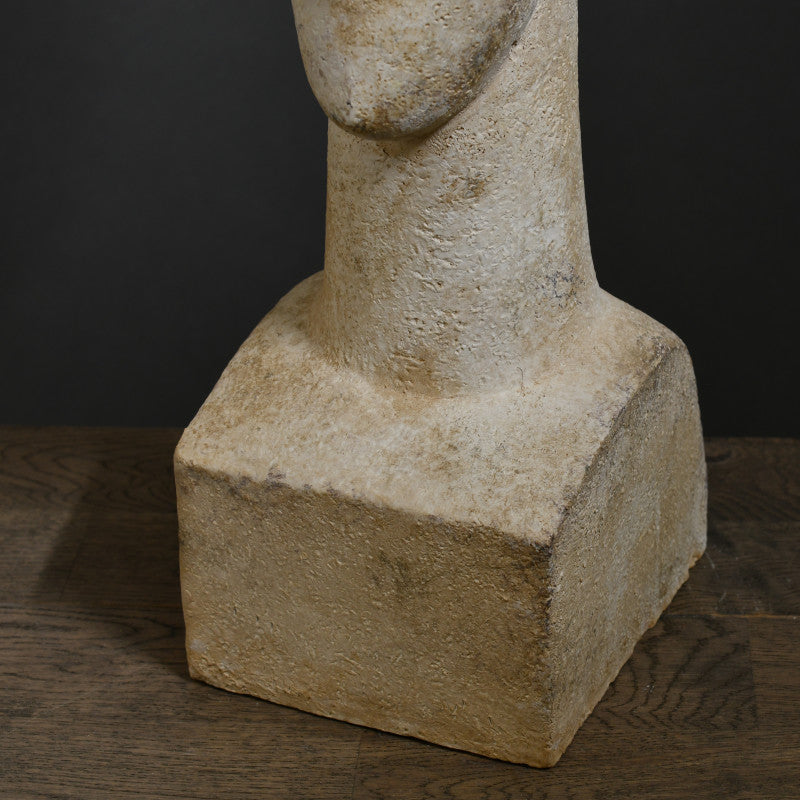 Tribute to Modigliani - Bust of Woman - White