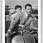 AUDREY HEPBURN AND GREGORY PECK BLACK AND WHITE FRAMED WALL ART (20 X 16")